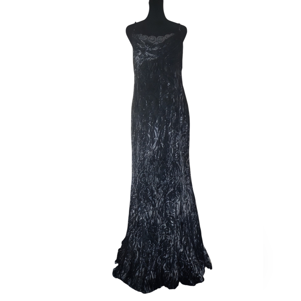 Badgley Mischka Printed Formal Dress, Womens 8 - Picture 1 of 13